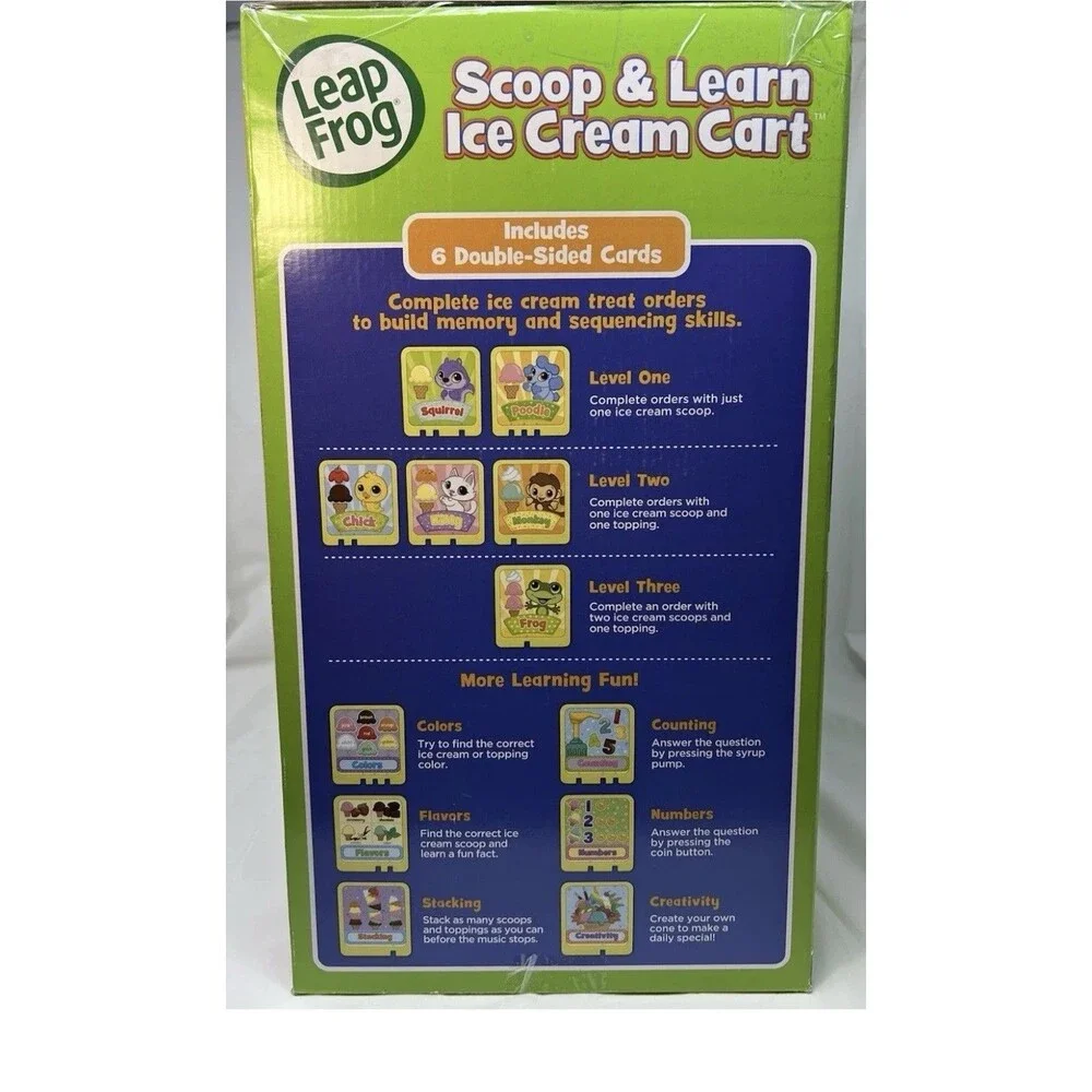 New Leap Frog Scoop & Learn Ice Cream Cart (Blue) Learning Toy Authentic/Sealed